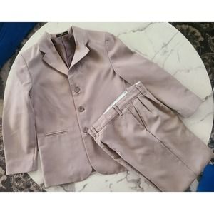 Boys Tan 2 Piece Suit Size 12